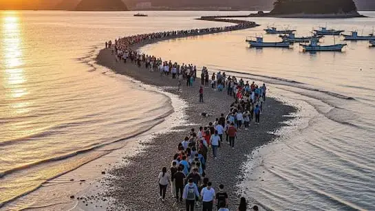 Korean Island’s Ancient Sea Pathway Draws Global Visitors