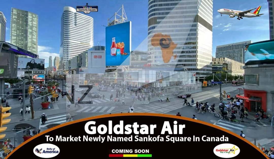 Goldstar Air To Market Newly Named Sankofa Square In Canada