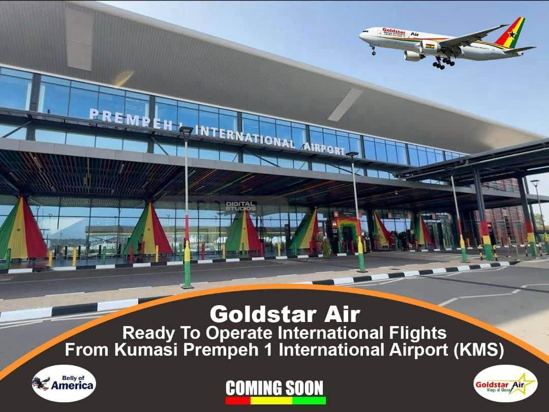 Goldstar Air Ready To Operate International Flights From Kumasi Prempeh 1 International Airport (KMS)